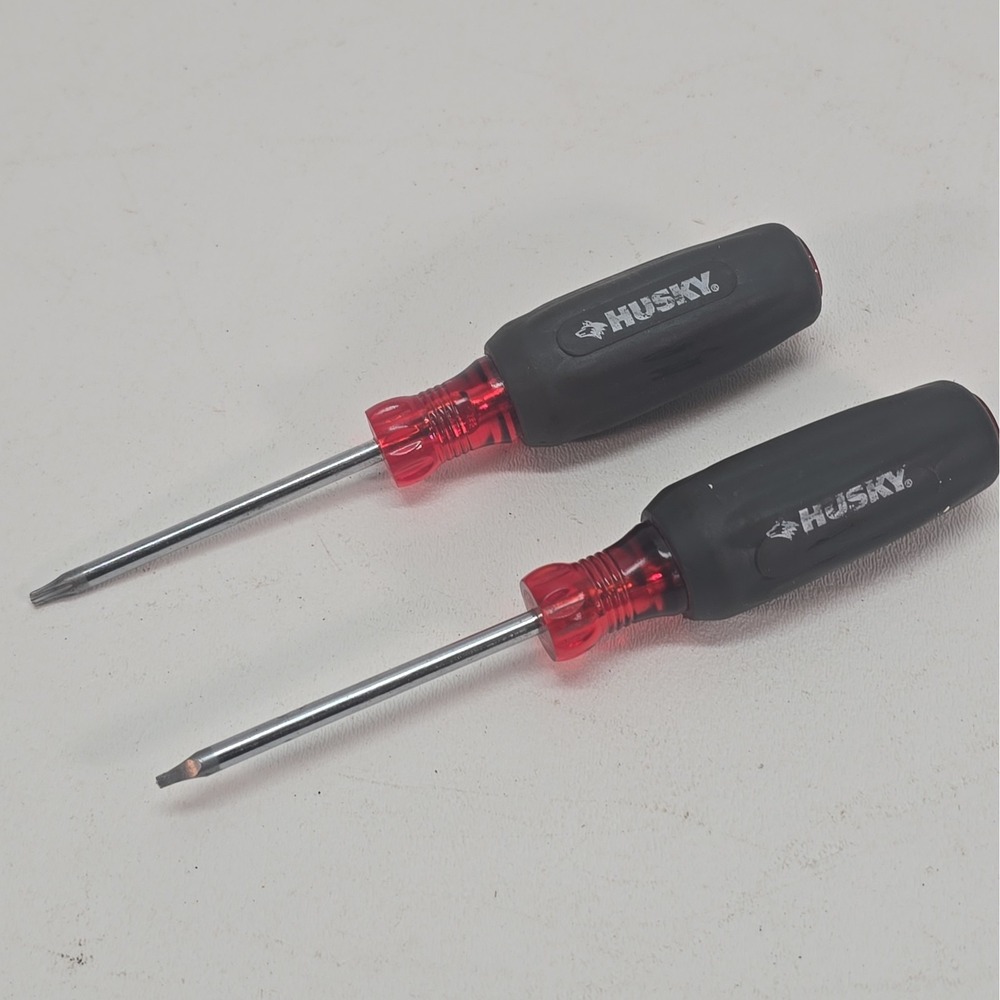 Husky USA Magnetic Softgrip Screwdrivers With Star And Diamond Tips